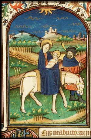 The Flight into Egypt: Mary, St. Joseph and the Christ-child on their way