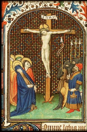 The Crucifixion, with Mary, St. John, the confessing centurion and soldiers