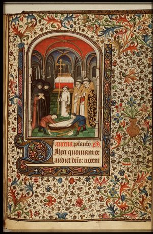 A burial in a church