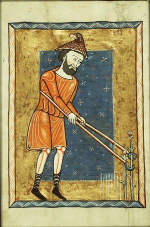 July: a man weeding