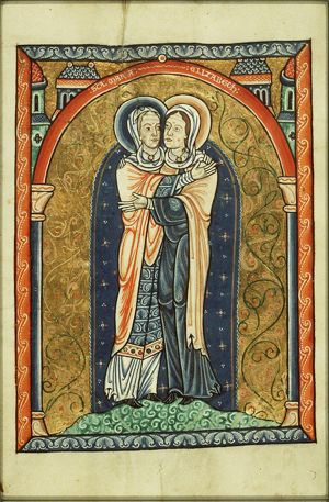 The Visitation: Mary meets St. Elisabeth