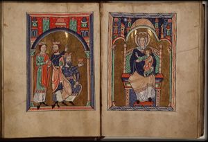 The three Wise Men (from the adoration of the Christ-child by the Magi)