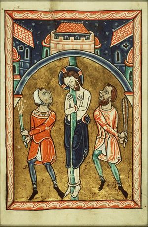 The tortures of Christ: Christ is flagellated