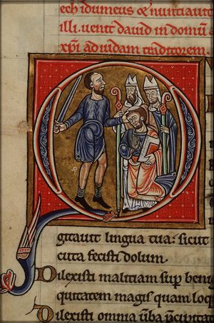Doeg kills Ahimelech and the priests of Nob at the behest of Saul