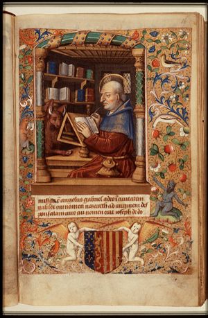 The Evangelist St. Luke with his symbol the ox