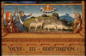 Annunciation of Christ's birth to the shepherds
