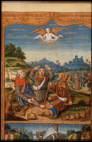 Annunciation of Christ's birth to the shepherds