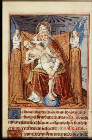 The Trinity: God the Father holding the body of Christ (Not Gottes)