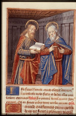 St. Simon Zelotes holding a book and St. Jude Thaddaeus