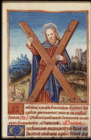 St. Andrew holding the X-shaped cross