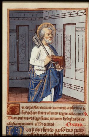 St. Peter holding a key and a book