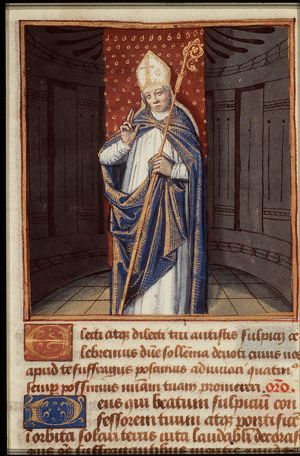 St. Sulpice of Bourges holding a crozier