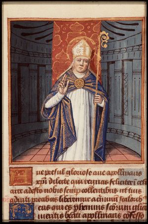 St. Apollinaris of Ravenna holding a crozier