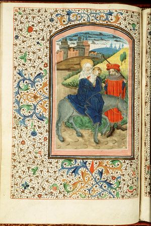 The Flight into Egypt: Mary, St. Joseph and the Christ-child on their way