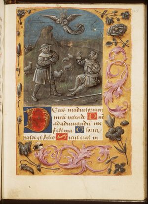 Annunciation of Christ's birth to the shepherds