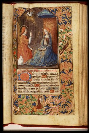 The Annunciation: Gabriel announces Christ's birth to Mary