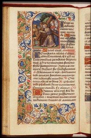 The carrying of the cross: Christ bears the cross
