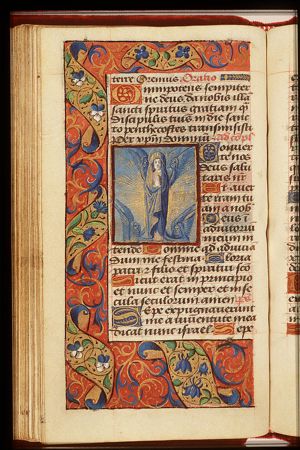The Assumption: Mary is lifted up to heaven by angels