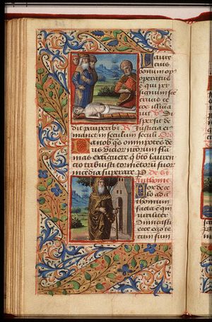 The martyrdom of St. Laurence of Rome: he is roasted on a gridiron