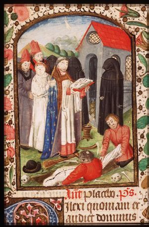 A burial on a graveyard