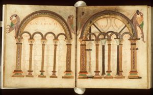 Canontable: table correlating the four Gospels devised by Eusebius of Caesarea
