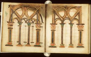 Canontable: table correlating the four Gospels devised by Eusebius of Caesarea