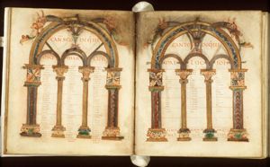 Canontable: table correlating the four Gospels devised by Eusebius of Caesarea