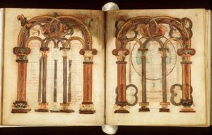 Canontable: table correlating the four Gospels devised by Eusebius of Caesarea