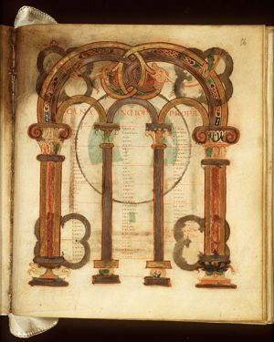 Canontable: table correlating the four Gospels devised by Eusebius of Caesarea