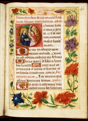 The Annunciation: Gabriel announces Christ's birth to Mary