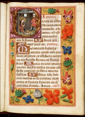 The Nativity: the adoration of the Christ-child by Mary and St. Joseph
