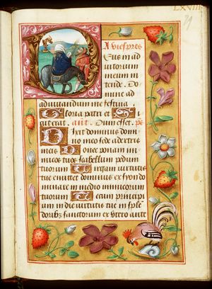 The Flight into Egypt: Mary, St. Joseph and the Christ-child on their way, the idols fall