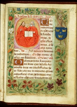 The Trinity: God the Father, Christ and the Holy Spirit as a dove