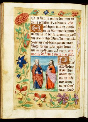 St. Peter and St. Paul holding a book and a sword