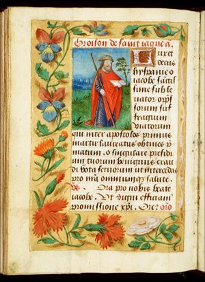 St. James the Great holding a staff and a book