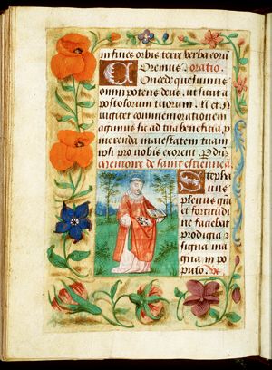St. Stephen holding stones and a book