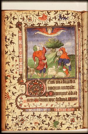 Annunciation of Christ's birth to the shepherds