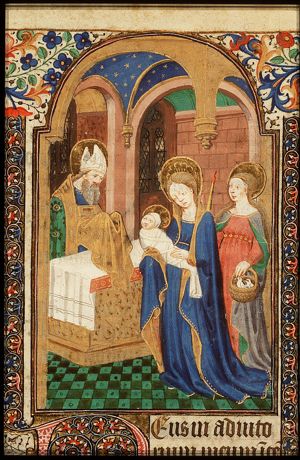 The presentation in the temple: Mary presents the Christ-child to Simeon
