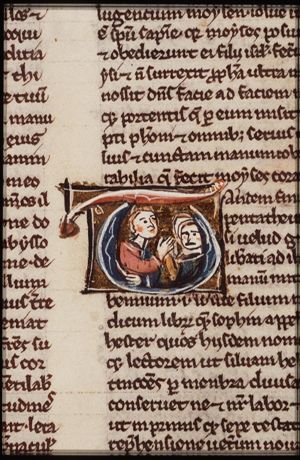 Joshua mourning the dead Moses(?)