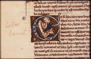 Baruch holding a scroll