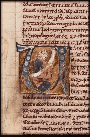 The prophet Joel holding a scroll