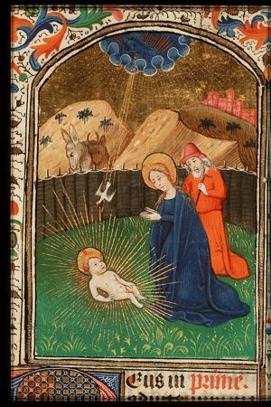 The Nativity: the adoration of the Christ-child by Mary and St. Joseph