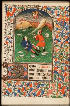 Annunciation of Christ's birth to the shepherds