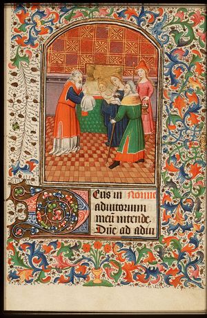 The presentation in the temple: Mary presents the Christ-child to Simeon