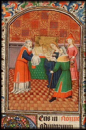 The presentation in the temple: Mary presents the Christ-child to Simeon