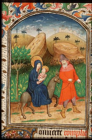 The Flight into Egypt: Mary, St. Joseph and the Christ-child on their way
