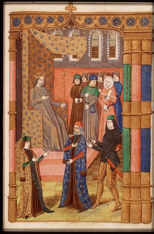 Alexander, Hannibal and Scipio Africanus before Minos, judge of Hades