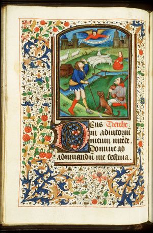 Annunciation of Christ's birth to the shepherds