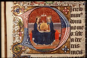 The Trinity: God the Father, Christ and the Holy Spirit as a dove