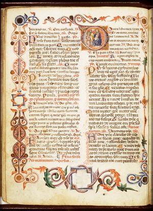 The Annunciation: Gabriel announces Christ's birth to Mary